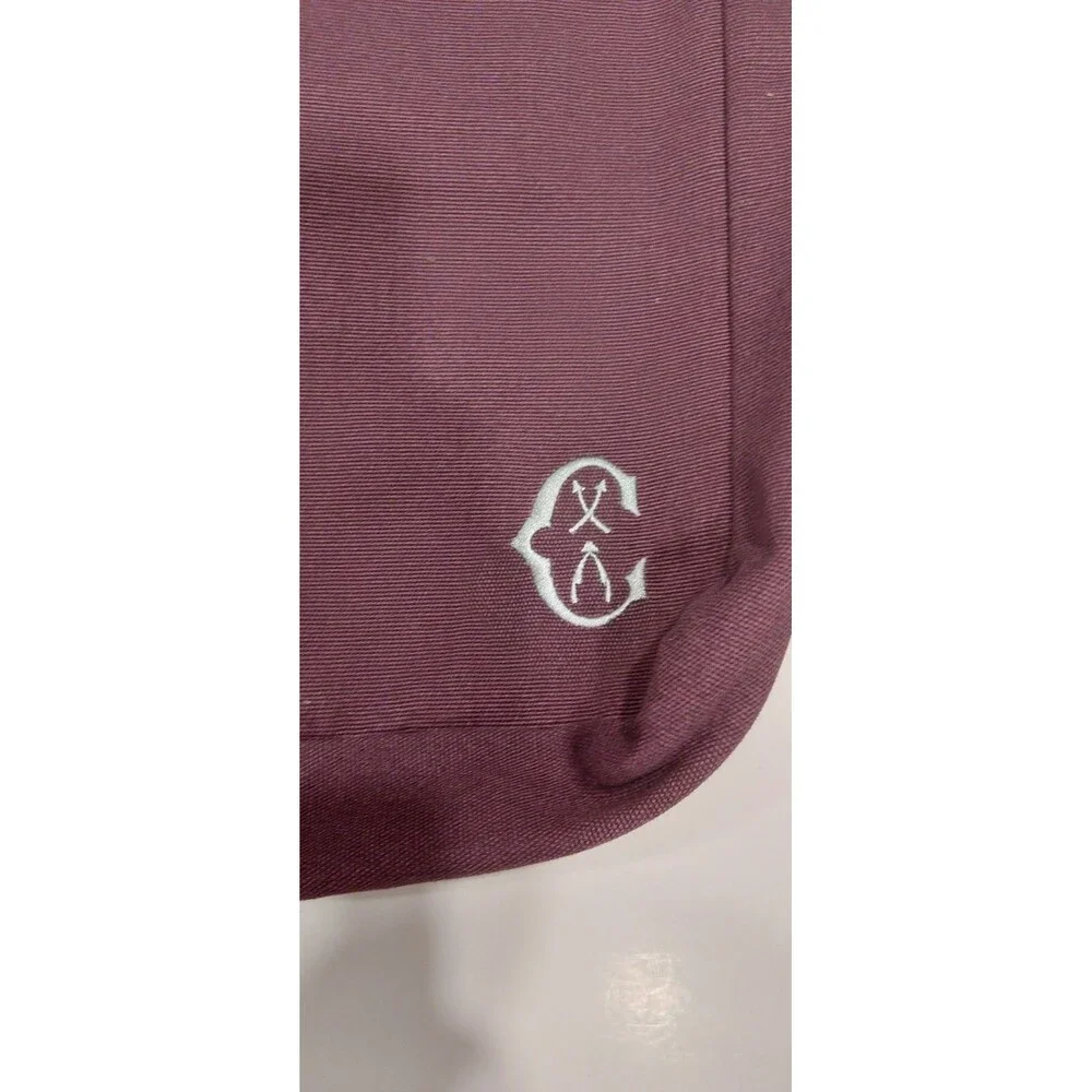 Charriol Geneve Purple Embroidered Heavy Double Canvas Duck Bag